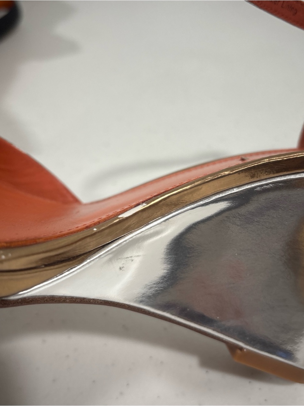 Via Spiga Gold and Silver Metallic Wedge Sandals - Picture 5 of 8